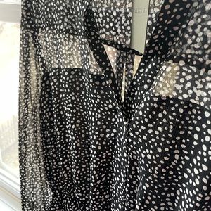 All Saints Martina Splash dress NWT,black & white.  Asymmetrical cocktail length